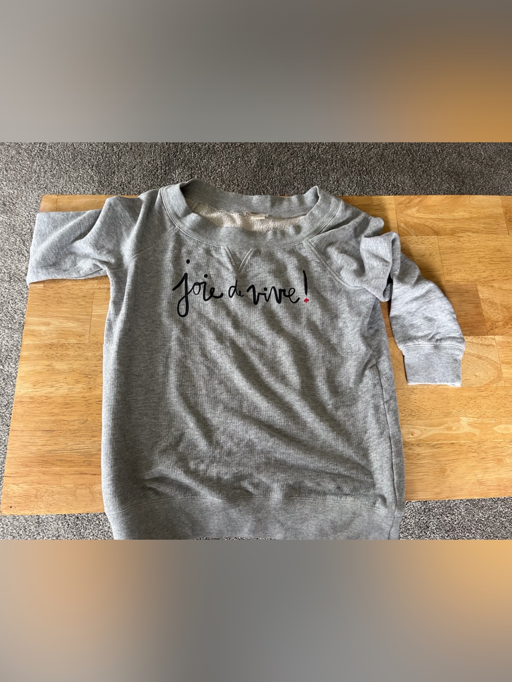 Kate Spade Joie de Vivre boatneck sweatshirt 100% cotton - medium